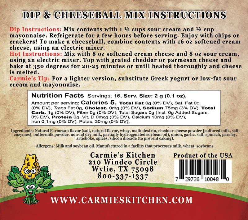 Spinach Parmesan Dip & Cheeseball Mix