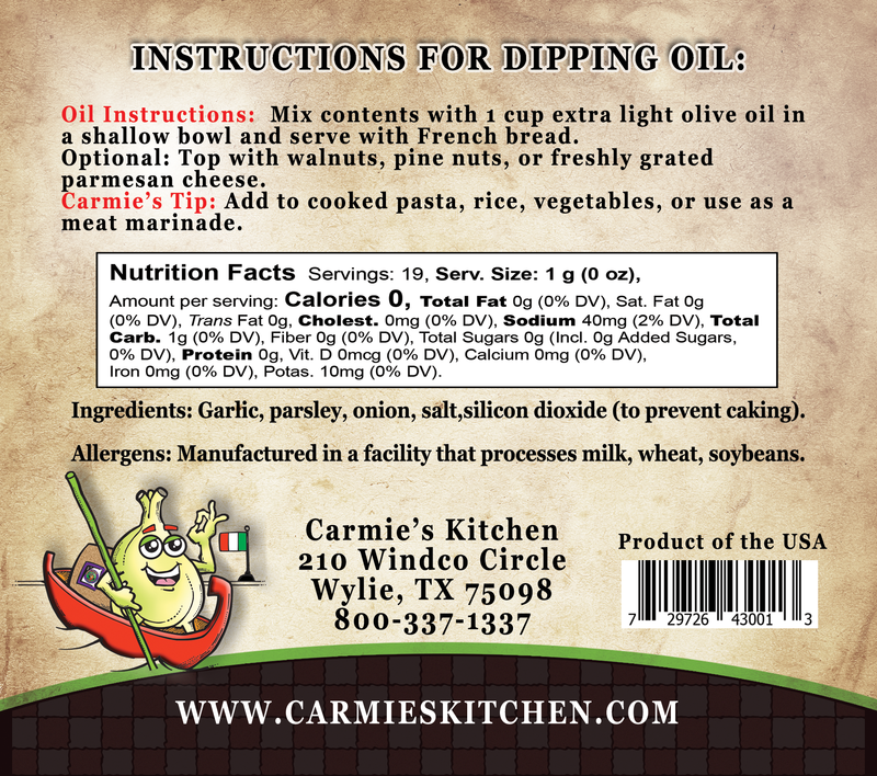 Toasted Garlic Bread Dipping Oil Mix