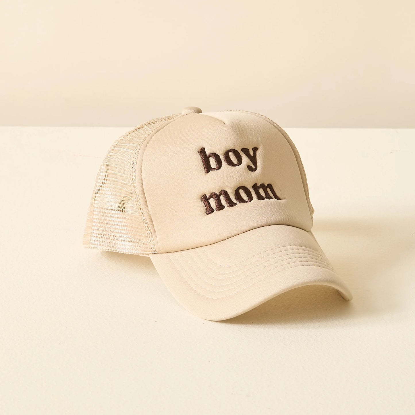 Boy Mom Embroidered Trucker Hat