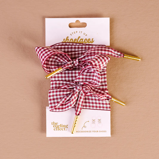 Gingham Step It Up Shoelaces- 3 Colors