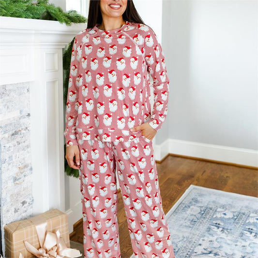 Santa Baby Red Pajamas, Baby-Adult Sizes