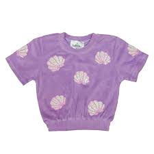 Lavender Seashell Terry Cloth Set