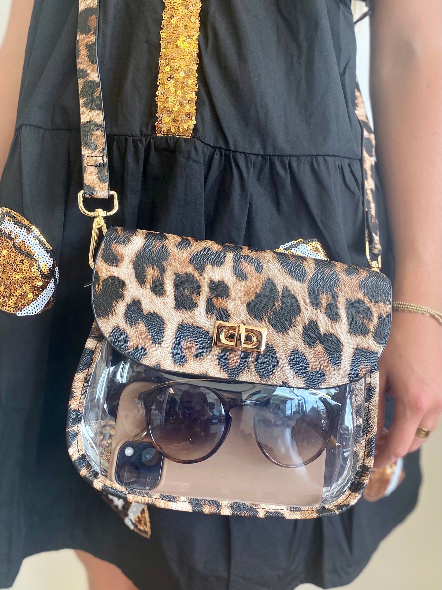 Leopard Clear Purse