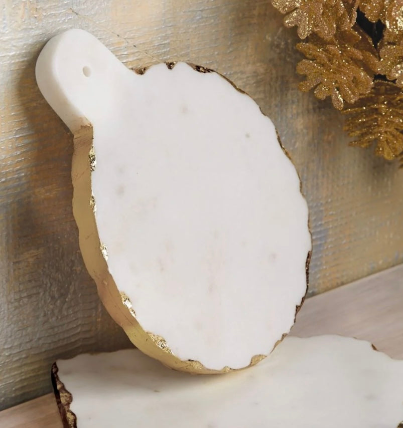 Small Round Marble Serving Board