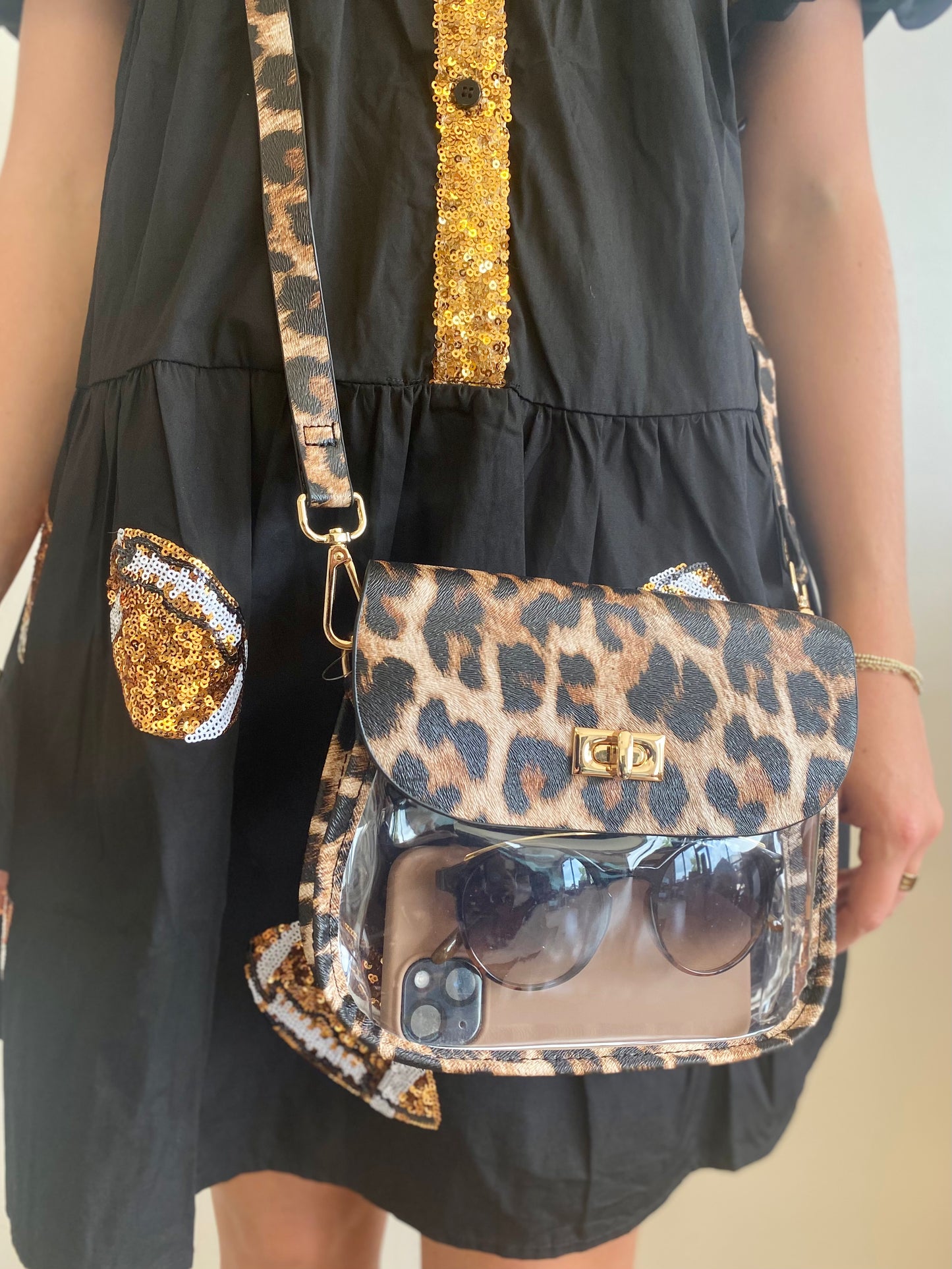 Leopard Clear Purse