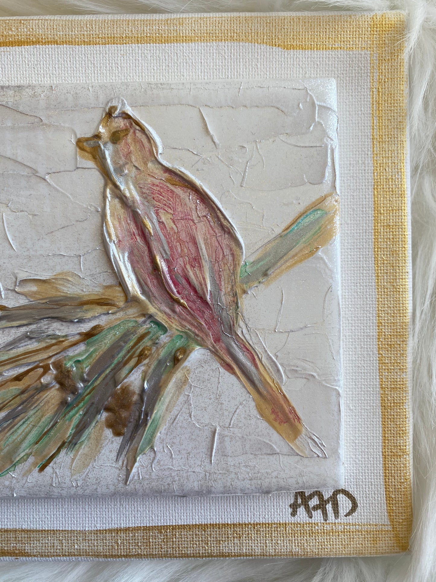 Cardinal Tile Painting