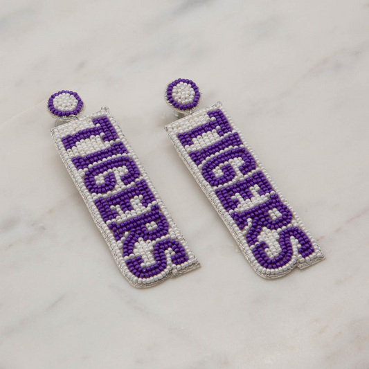 Tigers Beaded Earrings