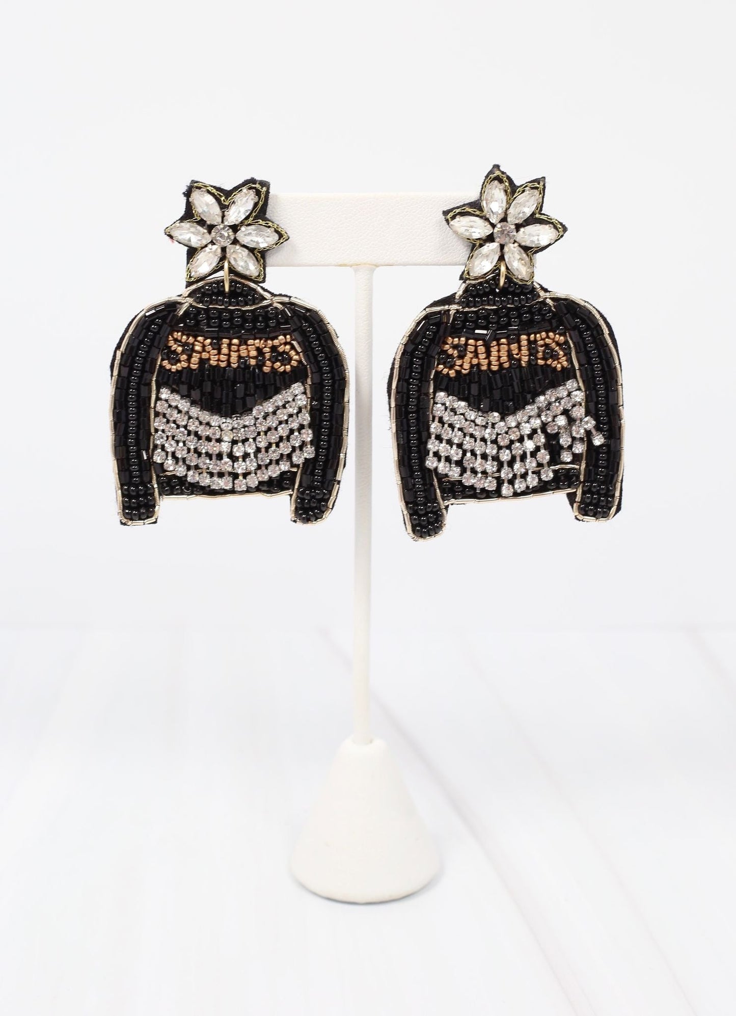 Saints Fringe Jacket Earrings