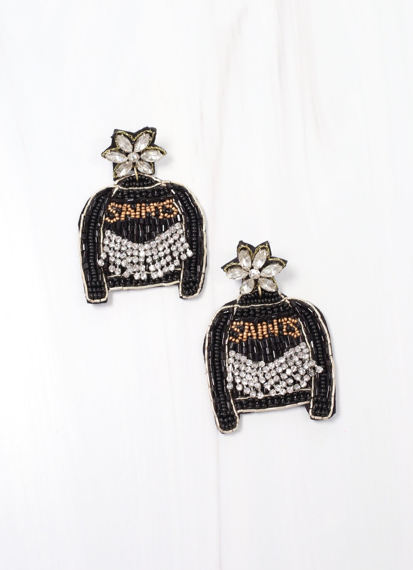 Saints Fringe Jacket Earrings