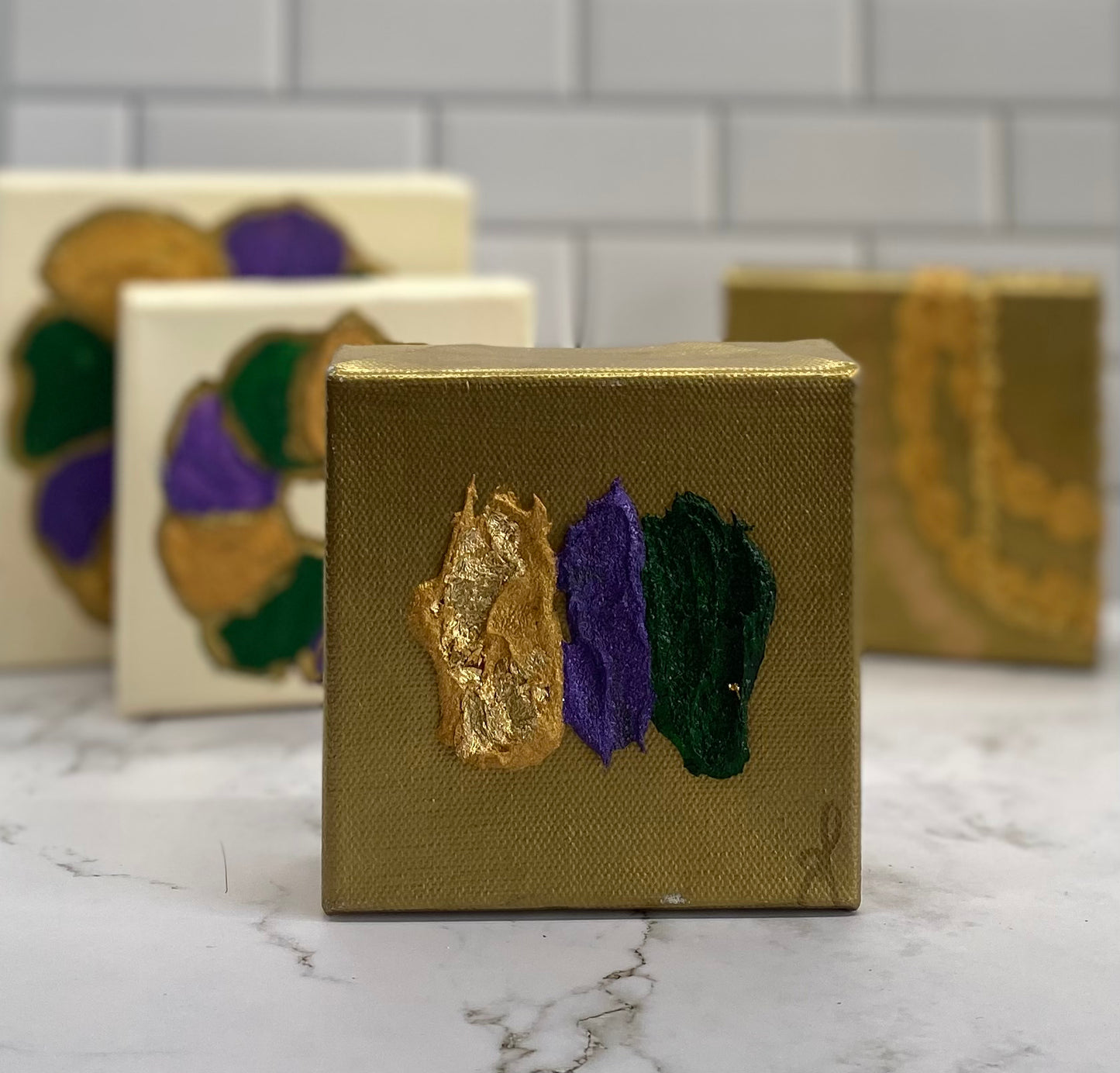 Painted Mardi Gras Canvas