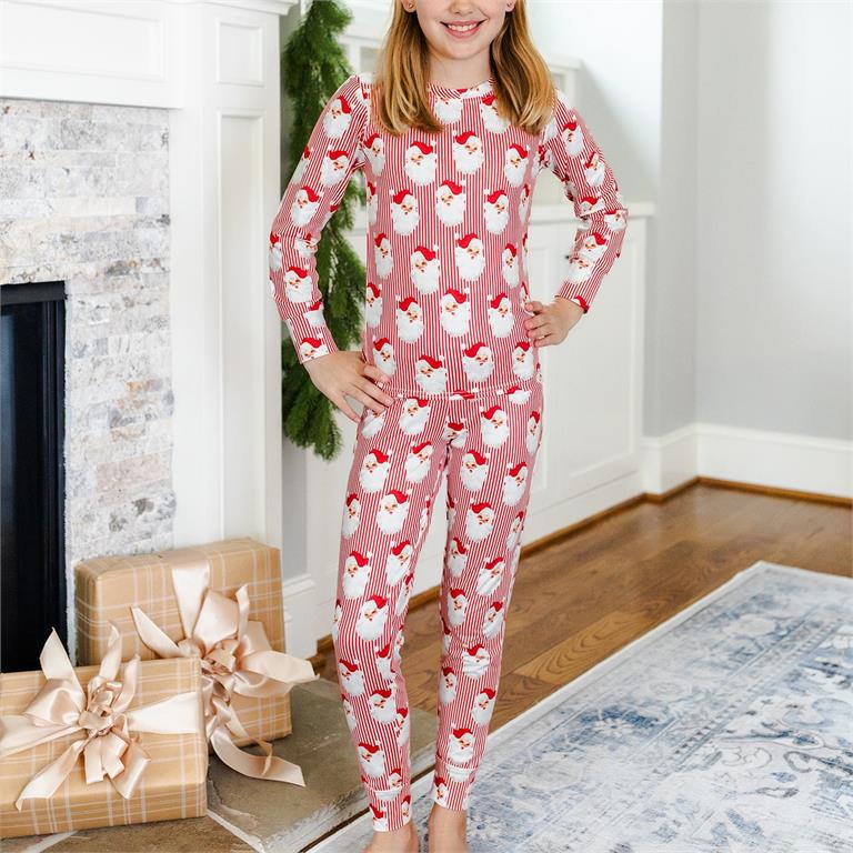Santa Baby Red Pajamas, Baby-Adult Sizes