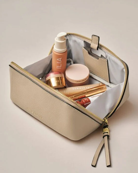 Fold-Out Mirror Makeup Bag