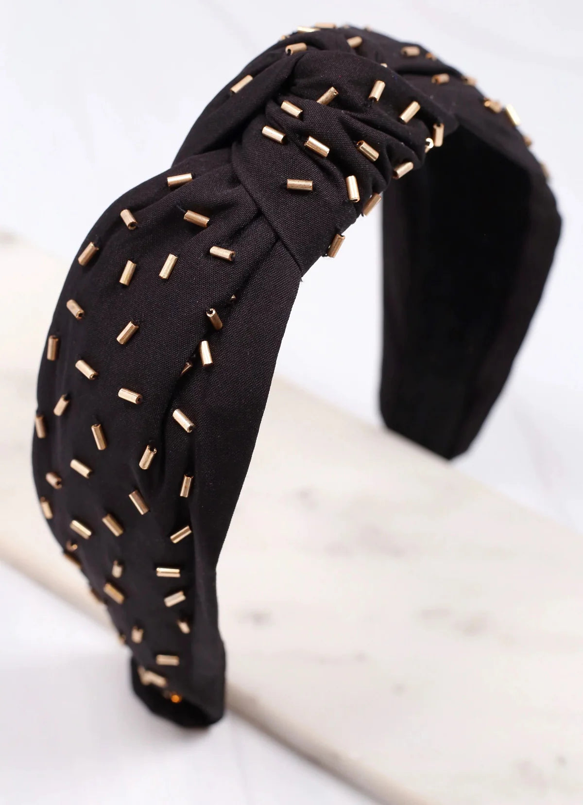 Black & Gold Confetti Headband