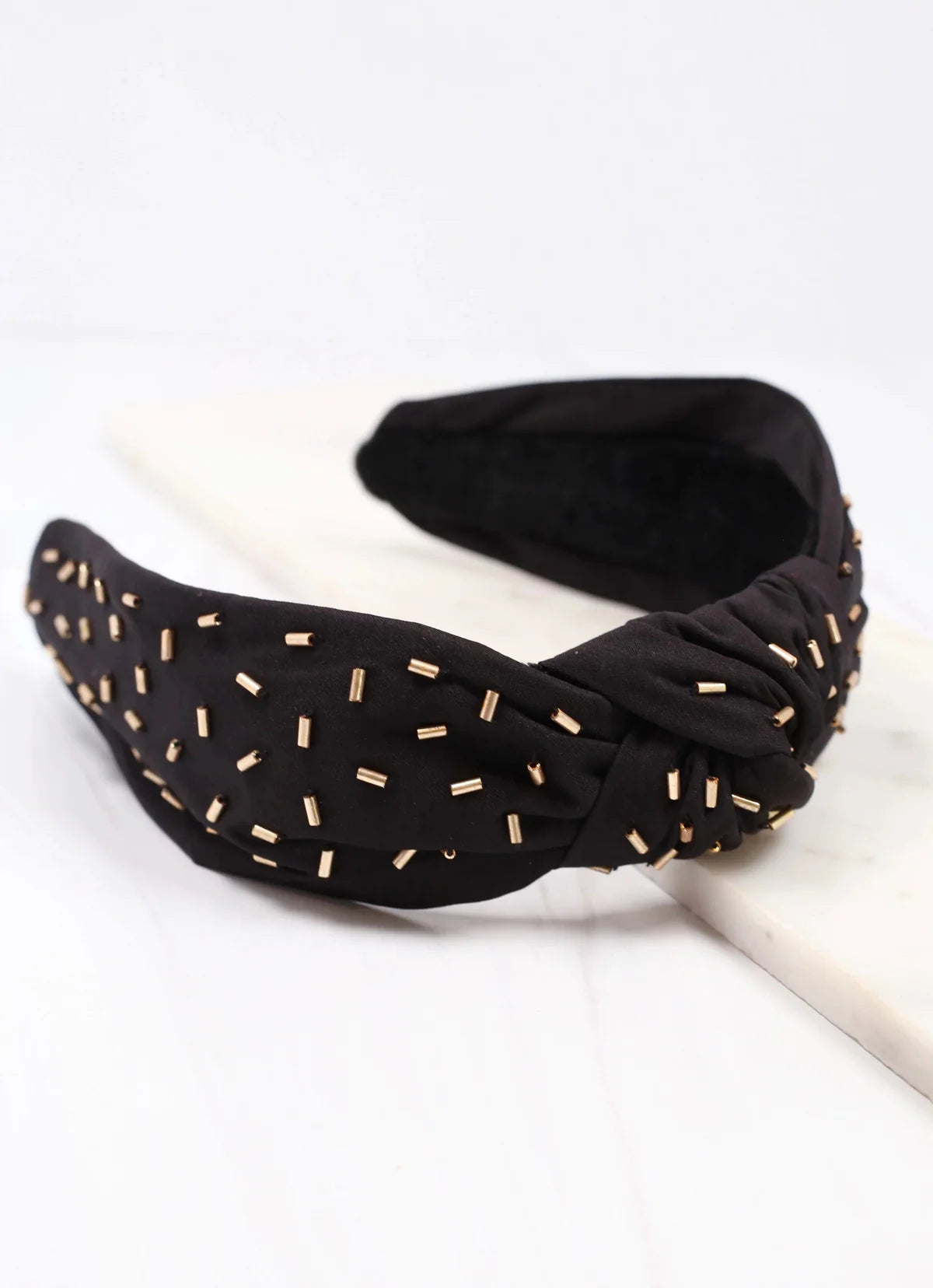 Black & Gold Confetti Headband