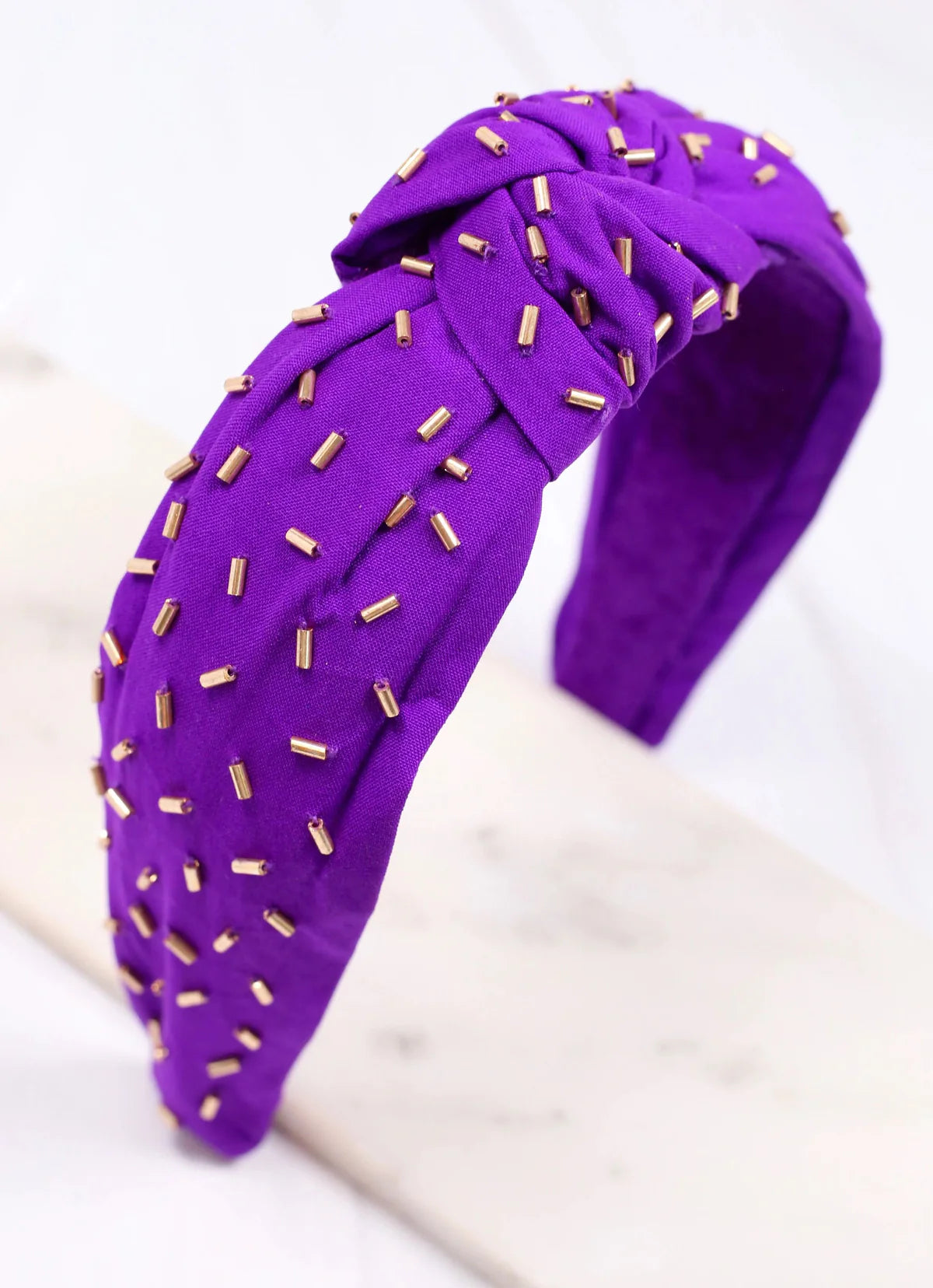 Purple & Gold Confetti Headband