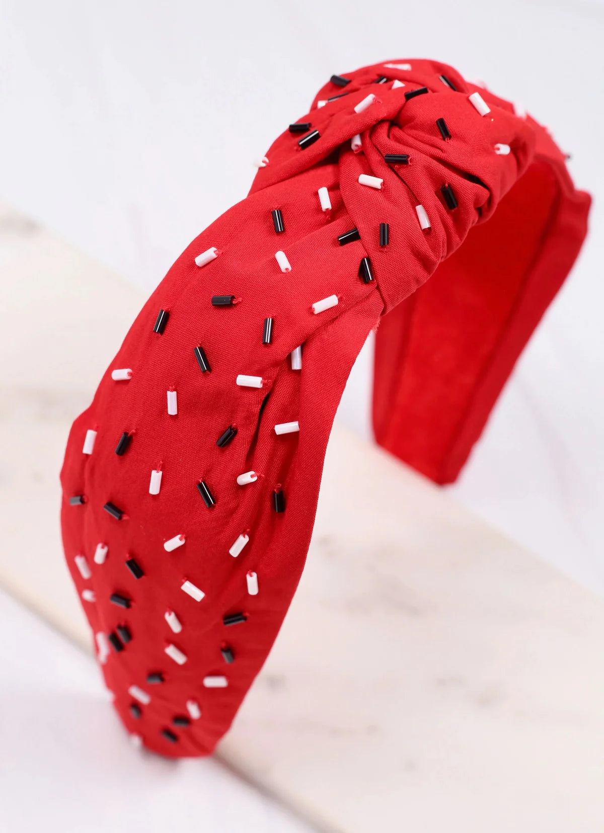 Red & Black Confetti Headband