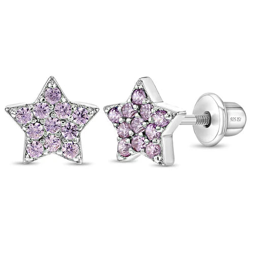 Sparking CZ Stars Girl Earrings