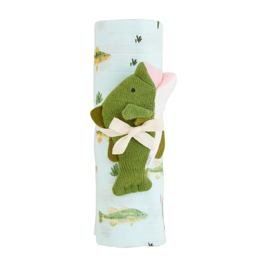 Fish Swaddle and Rattle