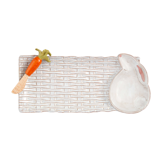 Bunny Basket Weave Tray Set