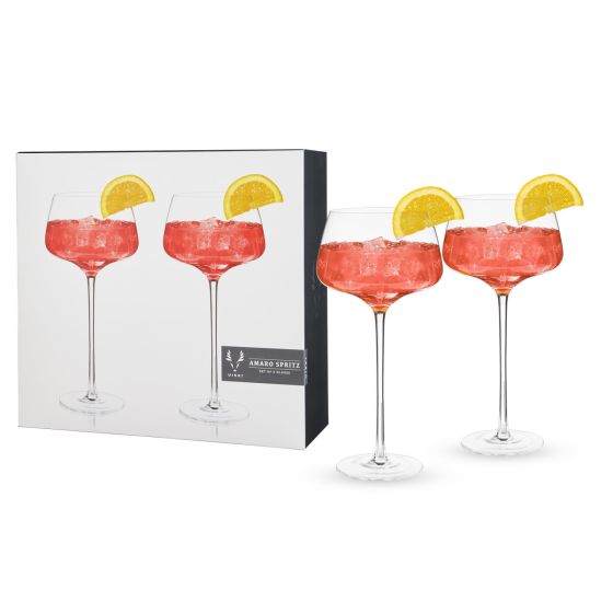 Angled Crystal Amaro Spritz Glasses by Viski®