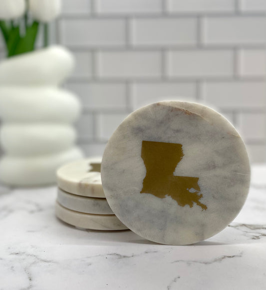 Louisiana State Marble Coasters