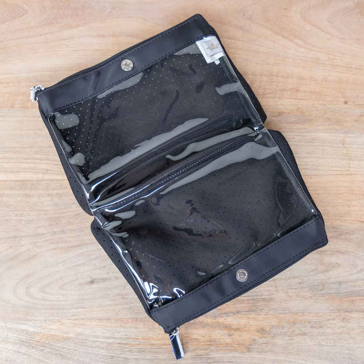 Neoprene Double Cosmetic Bag | Black