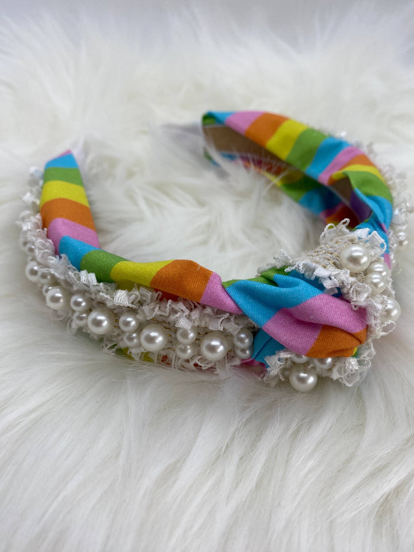 Rainbow Pearl Headband