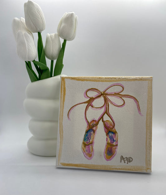 Ballet Slippers Canvas with Stand